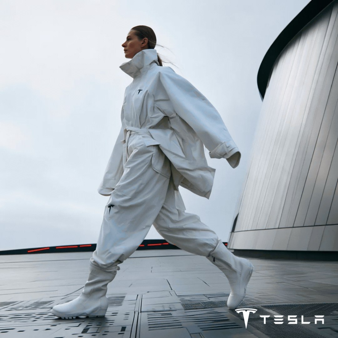 Tesla Clothing Line AI concept lookbook by LILU